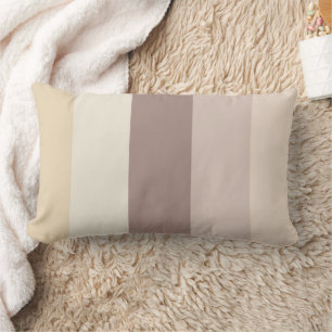 Earth Tones Stripe Pattern Lumbar Throw Pillow