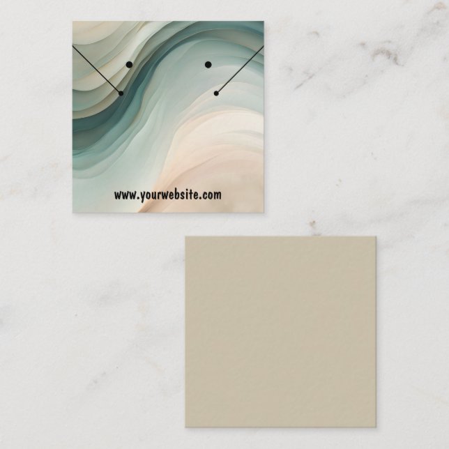 Earth Tones Waves Earrings Display Card (Front/Back)