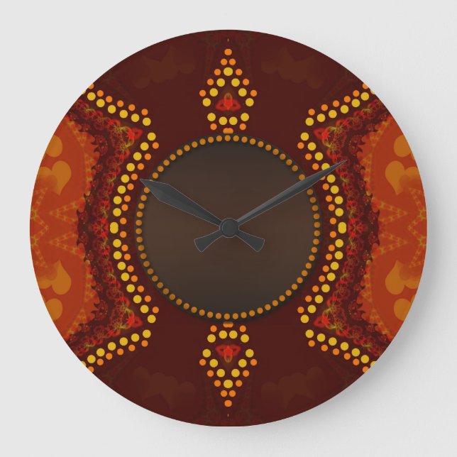 Earth Tribal Love Wall Clock (Front)