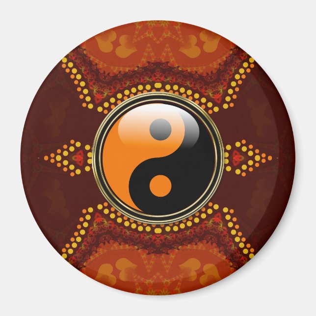 Earth Tribal New Age Yin Yang Magnet (Front)