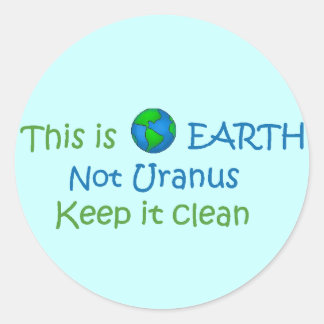 earth-uranus classic round sticker