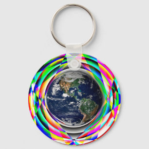 Earth Vibes by Kenneth Yoncich Key Ring