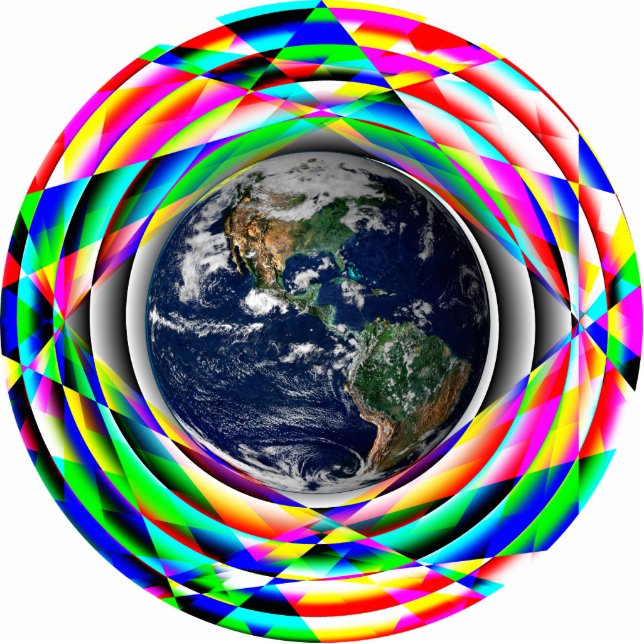 Earth Vibes by Kenneth Yoncich Photo Sculpture Key Ring (Front)