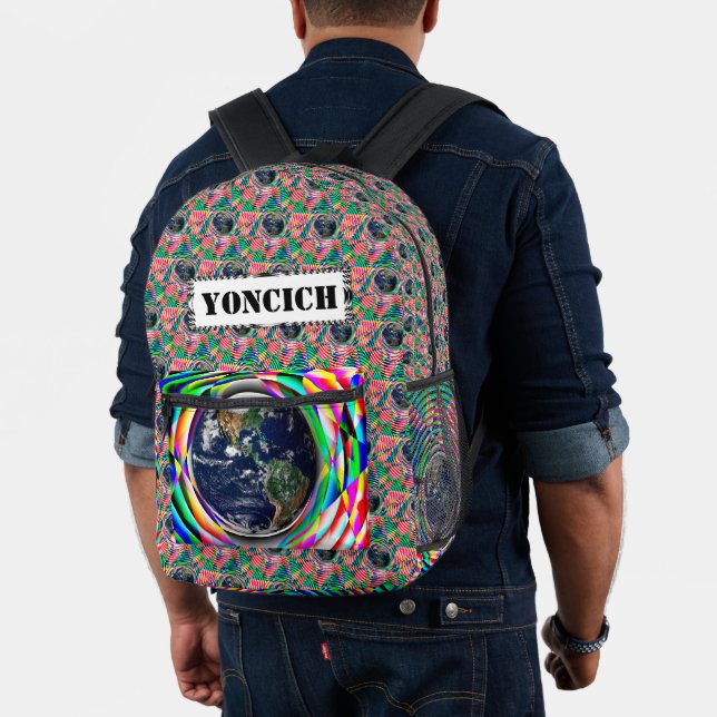 Earth Vibes by Kenneth Yoncich Printed Backpack (Insitu (Model))