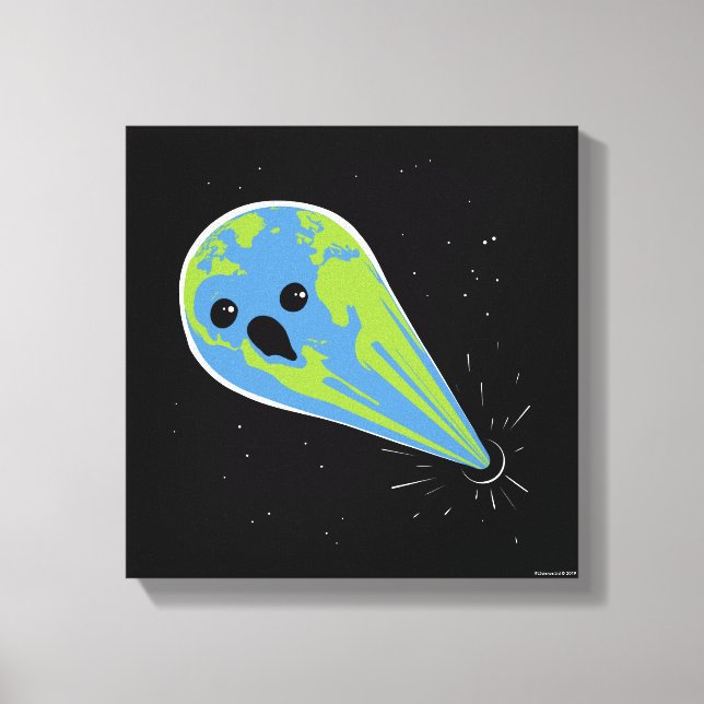 Earth Vs. Black Hole Canvas Print (Front)