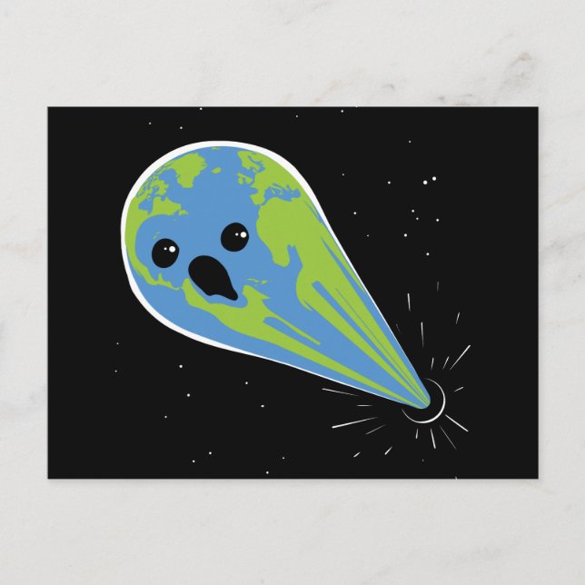 Earth Vs. Black Hole Postcard (Front)