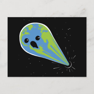 Earth Vs. Black Hole Postcard