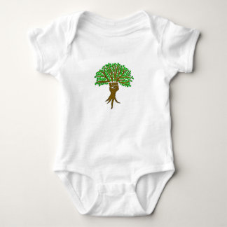 Earth Warrior Tree Design, Great Earth Day Design Baby Bodysuit