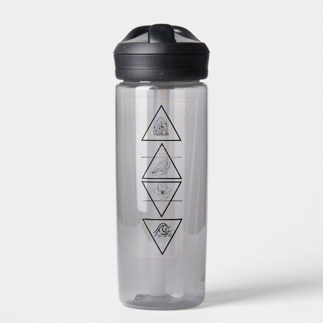 Earth Water Air Fire Symbols Bottle (Front)