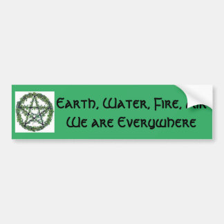 Earth, Water, Fire, Air Bumpersticker Bumper Sticker