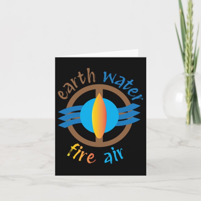 Earth Water Fire Air Sticker  Card (Front)
