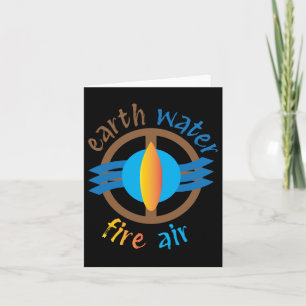 Earth Water Fire Air Sticker Card
