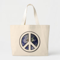 Earth White Peace Sign7