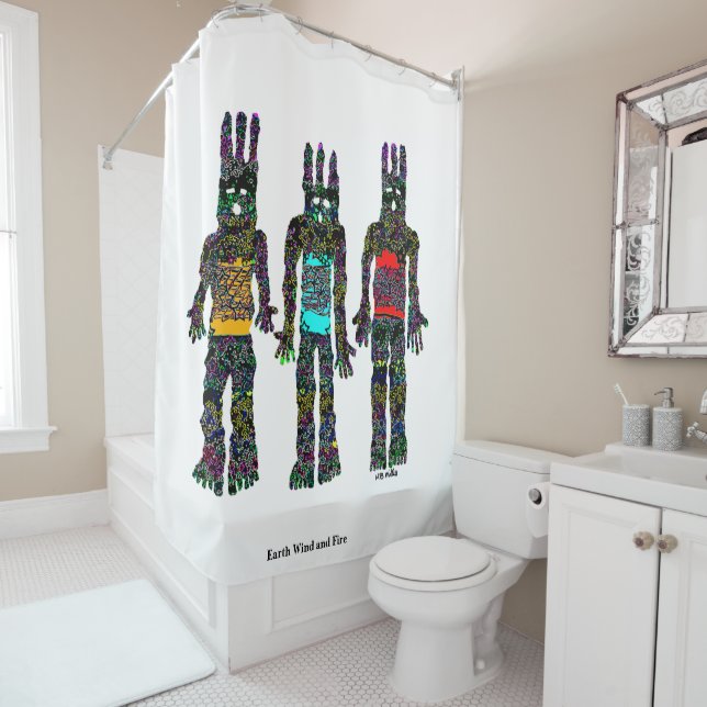 Earth Wind and Fire Shower Curtain (In Situ)