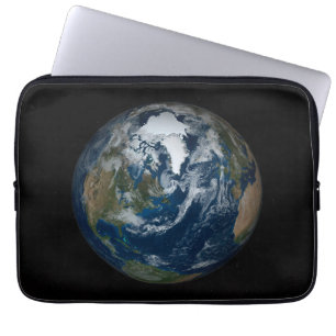 Earth With Clouds And Sea Ice 2 Laptop Sleeve
