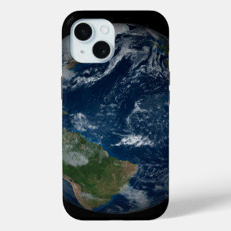 Earth With Clouds And Sea Ice iPhone 15 Case