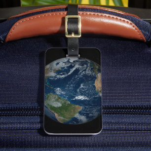 Earth With Clouds And Sea Ice Luggage Tag