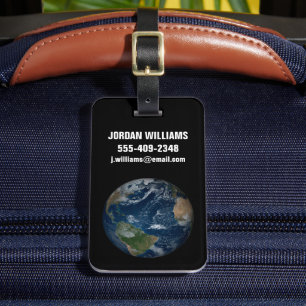 Earth With Clouds And Sea Ice Luggage Tag