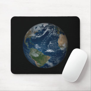 Earth With Clouds And Sea Ice Mouse Mat