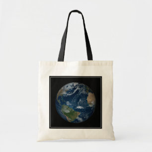 Earth With Clouds And Sea Ice Tote Bag