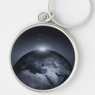 Earth With Special Effects Key Ring