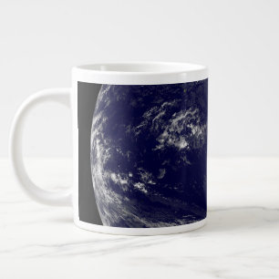 Earth With Three Tropical Cyclones In The Pacific. Large Coffee Mug