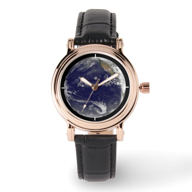 Earth With Three Tropical Cyclones In The Pacific. Watch (Front)