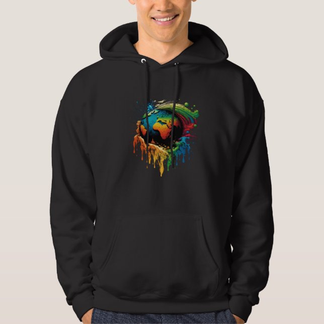 Earth Without Is Just Eh Painting Artist Pun Teach Hoodie (Front)