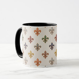 Earth Woodlands Fleur-de-lis Design Light Mug