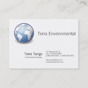 Earth World Globe Tango Business Card