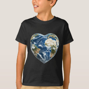 Earth World Heart - Happy Earth Day - Save The Pla T-Shirt