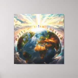 *~*  Earth World Light Unity Good AP70 Canvas Print