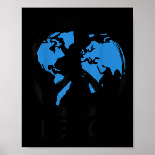 Earth World Peace Earth Day Gifts Uni-kids Blue _1 Poster