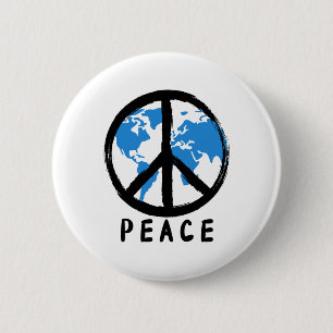 Earth World Peace Earth Day Gifts Uni-kids Blue 6 Cm Round Badge