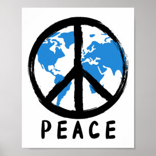 Earth World Peace Earth Day Gifts Uni-kids Blue  Poster