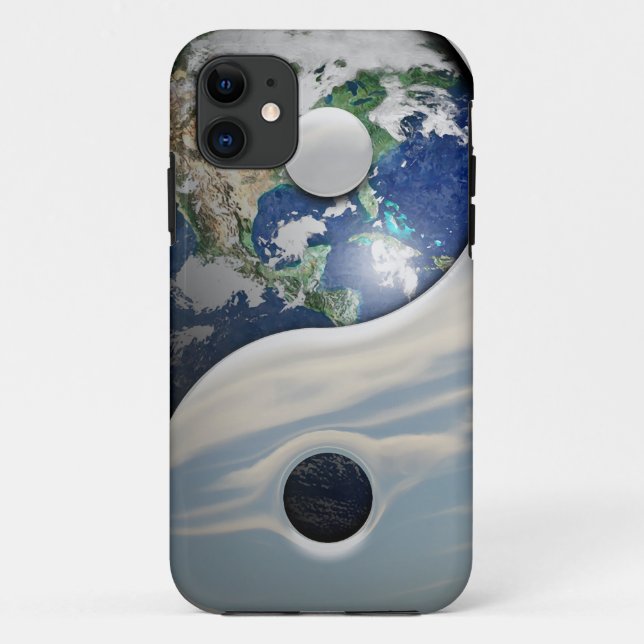 Earth Yin and Yang Symbol Case-Mate iPhone Case (Back)