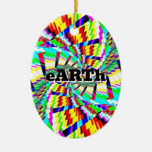 eARTh ( you may change the word ) Ceramic Tree Decoration