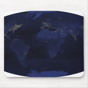 Earth�s human-generated nighttime light Mouse Mat