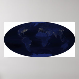 EarthÃ¯Â¿Â½s human-generated nighttime light Poster