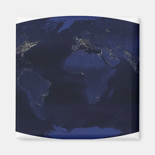 EarthÃ¯Â¿Â½s human-generated nighttime lights Magnet (Front)