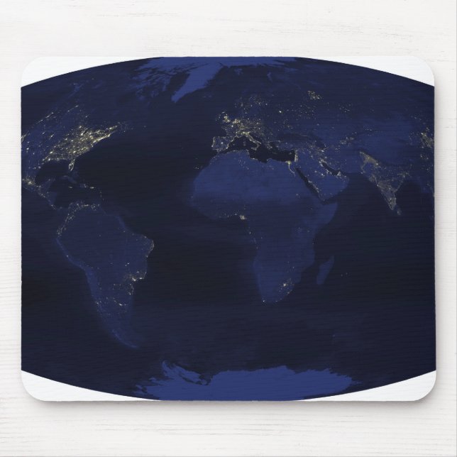 EarthÃ¯Â¿Â½s human-generated nighttime lights Mouse Mat (Front)