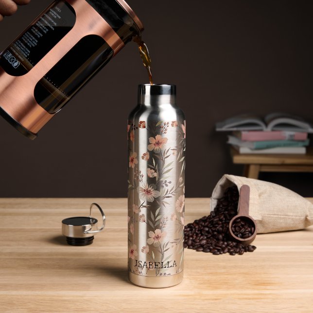 Earthbound Bloom Water Bottle (Coffee (Rotated))