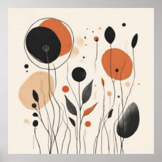 Earthbound Botanicals — Geometric Rhythm Poster