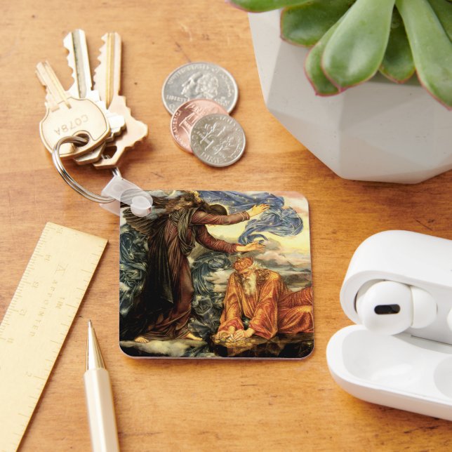 Earthbound by Evelyn De Morgan, Victorian Art Key Ring (Desk)
