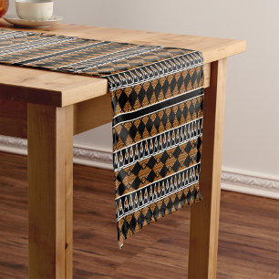 Earthbound Elegance: African Tribal Motif Short Table Runner