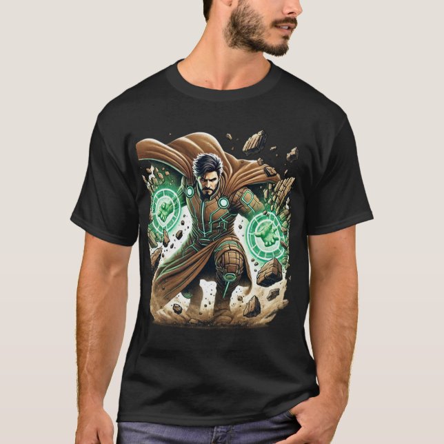 Earthbound Guardian – Superhero T-Shirt (Front)