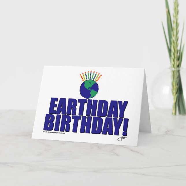 Earthday Birthday Card (Front)