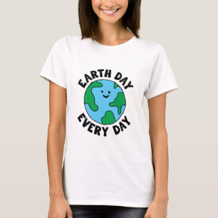 EarthDay Everyday Ecofriendly Icon Happy Earth Cli T-Shirt
