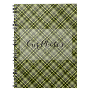 Earthen Green Plaid Photo Notebook (80 Pages B&W)