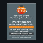 Earthen Pot Design, Pottery Store, Potters Advert Flyer<br><div class="desc">Earthen Pot Design,  Pottery Store,  Potters Advertising Flyers By The Business Card Store.</div>